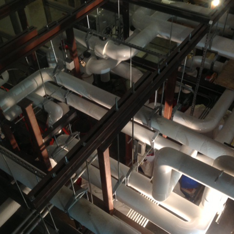 Pipe Insulation in a Mechanical Room