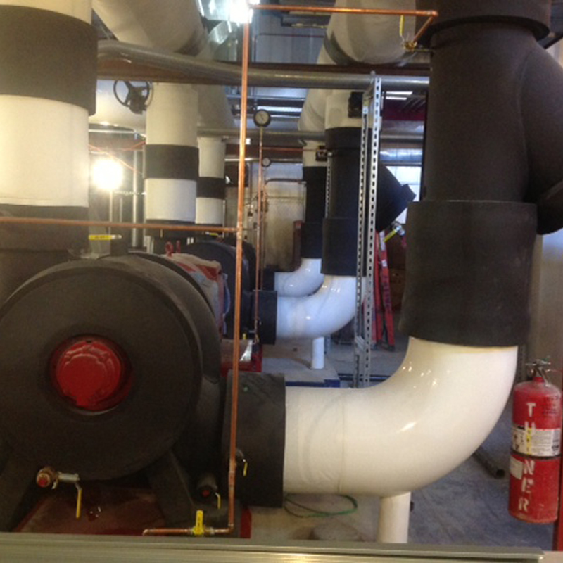 Pipe Insulation in a Mechanical Room