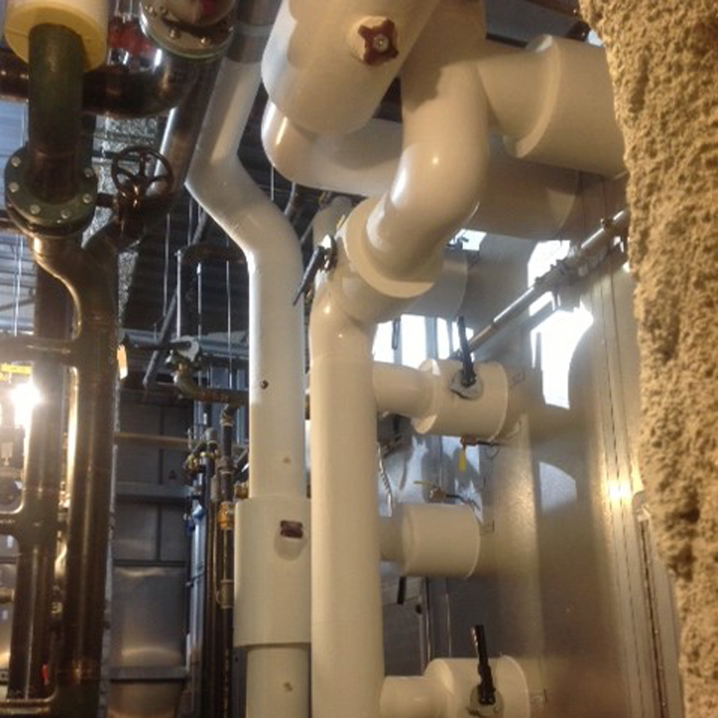Pipe Insulation in a Mechanical Room