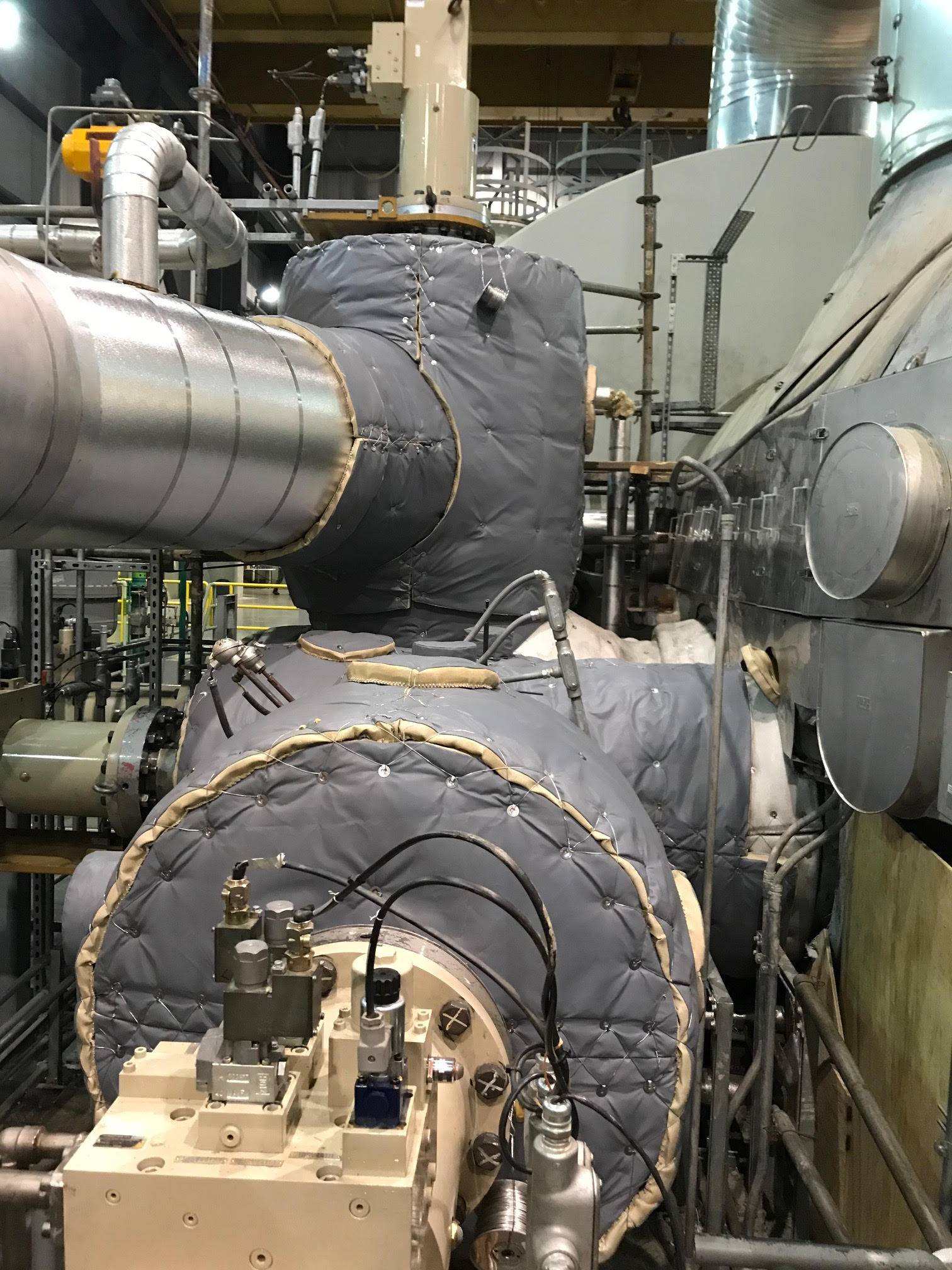 Pipe Insulation on an electical turbine