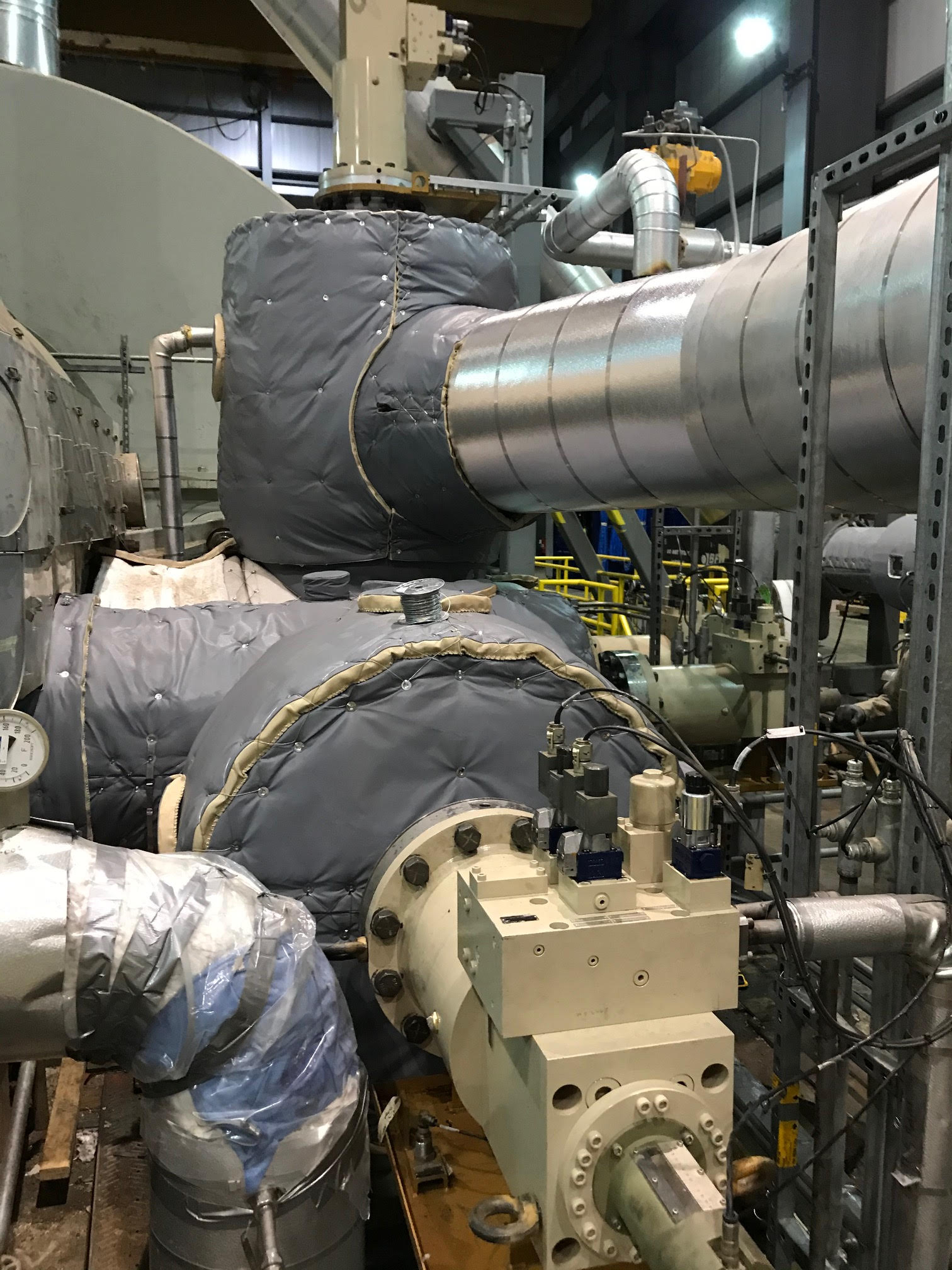 Pipe Insulation on an electical turbine