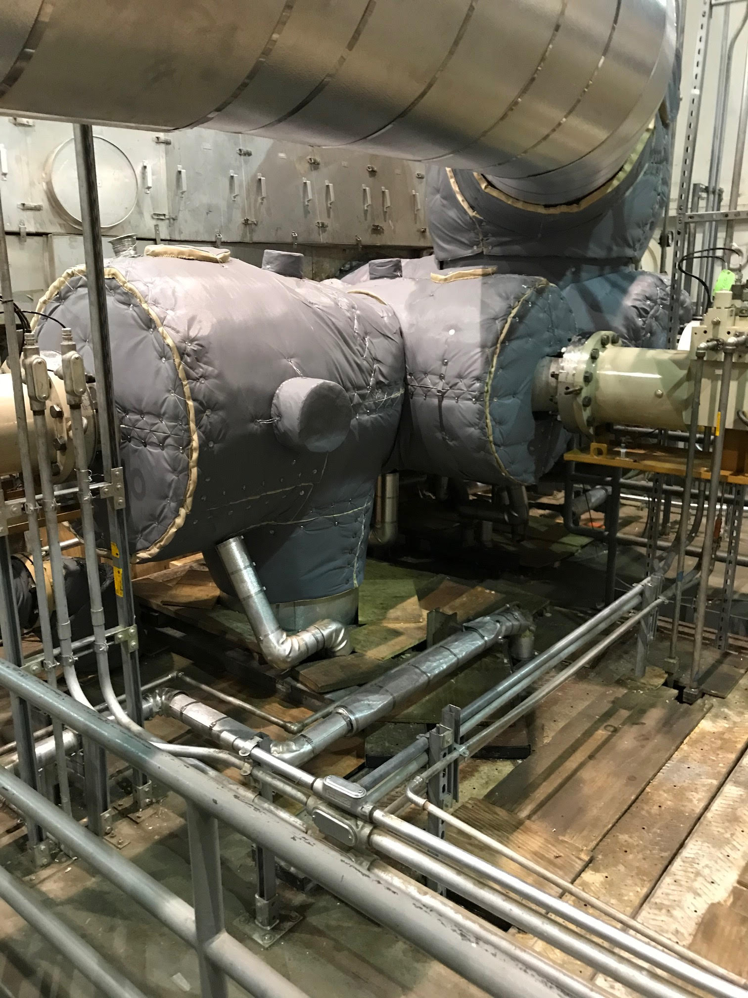 Pipe Insulation on an electical turbine